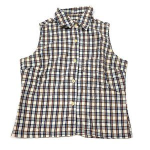 Vtg 90s Pacific Crest Retro Plaid Tank Top Minimal